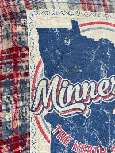 Minnesota North Star State Flannel- Red, White & Blue